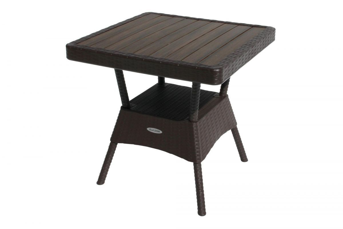 Стол пластиковый Ola Dom арт.ЭП 442332 76x76см квадратный (коричневый)
