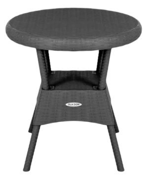 Стол пластиковый Ola Dom арт.ЭП 442387 70x70см круглый (коричневый)