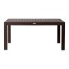 Стол пластиковый RATTAN арт. 160x95см прямоугольный (коричневый) - 2