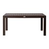 Стол пластиковый RATTAN арт. 160x95см прямоугольный (коричневый) - 8