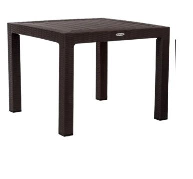 Стол пластиковый RATTAN арт. 95x95см квадратный (коричневый)