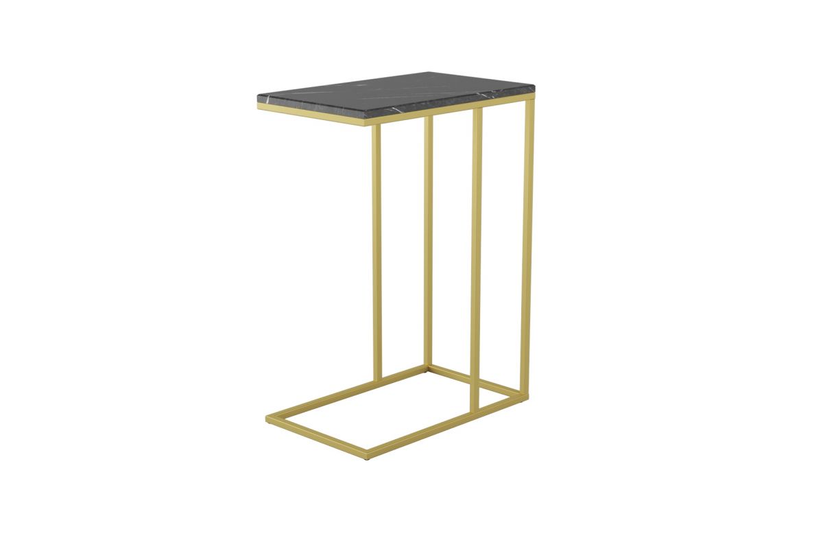 Стол придиванный Калифорния Агами Голд черный мрамор