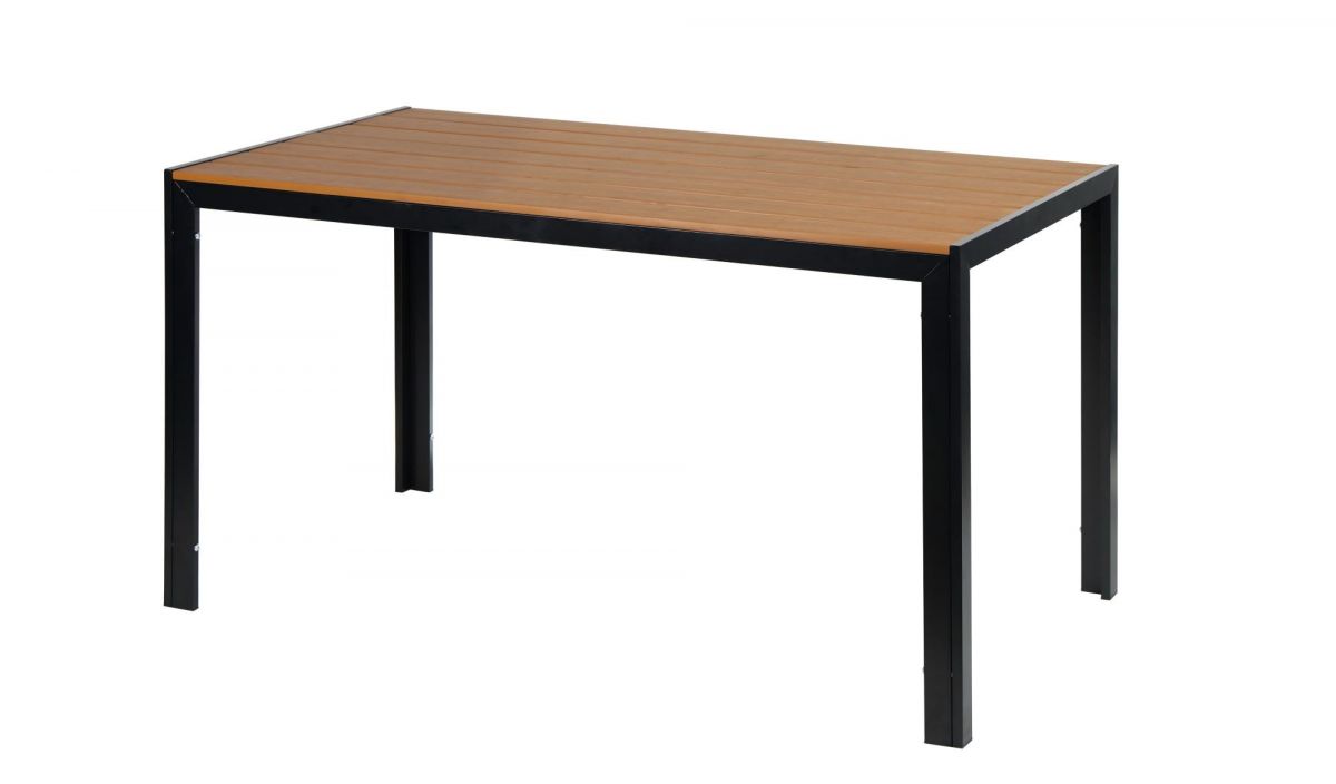 Стол прямоугольный арт.SC-074 130х70 см поливуд 1 уп.(каркас черный, столешница поливуд) "Garden st