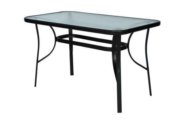 Стол прямоугольный арт.SC-090-B 70х120см (каркас коричневый, столешница стекло) "Garden story"