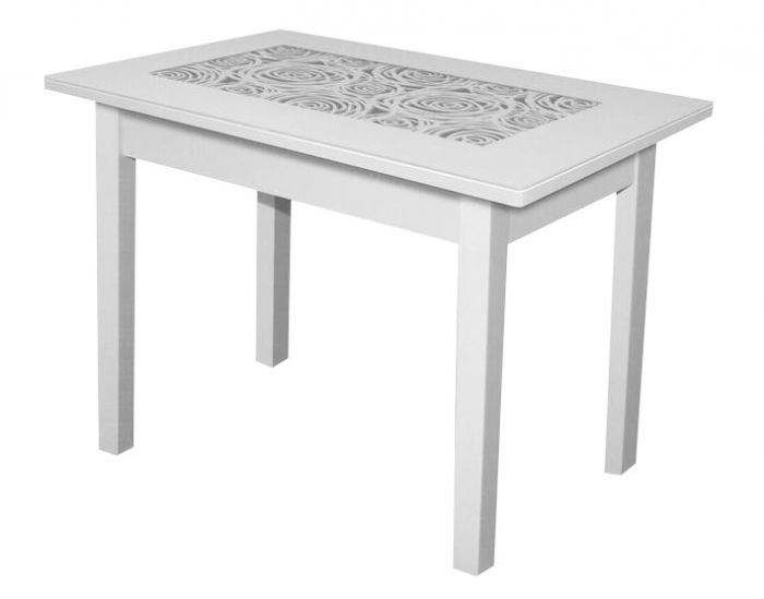 Ажур-квадро прямоугольный стол (Р-27 белый-ЛДСП-белый-Кромка белая1*26-ноги Квадро белые), шт