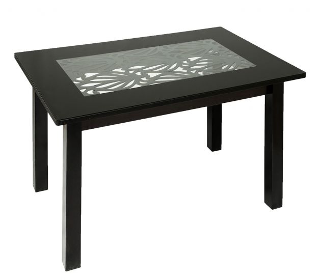 Ажур-квадро прямоугольный стол (С-30 Черный-ЛДСП-черный-Кромка-черный 1*26- ноги Квадро черный), шт