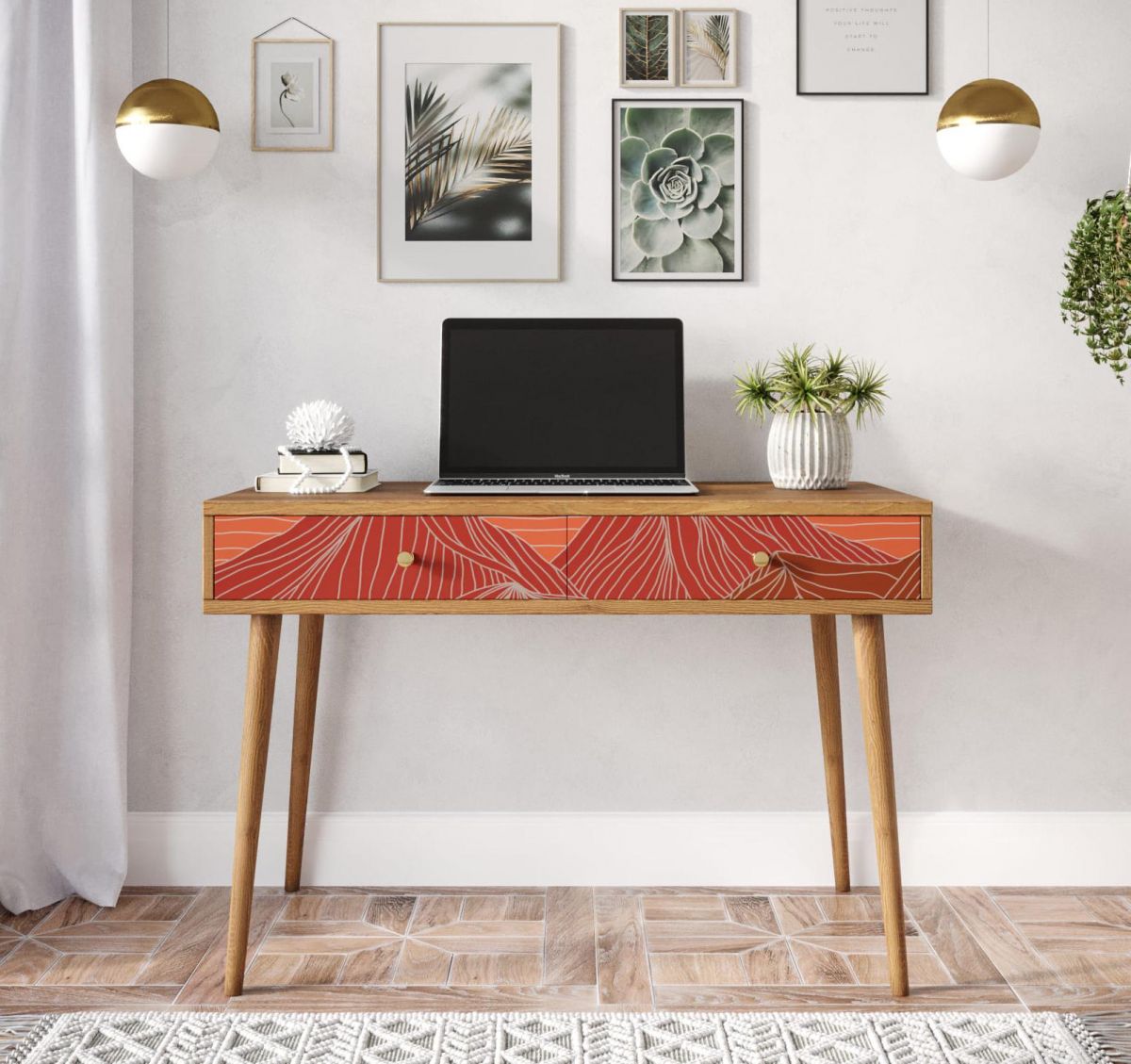 Стол рабочий "Berber" малый принт 49 арт BB32-Print_49