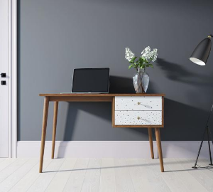 Стол рабочий "Berber" принт 15 с одной тумбой