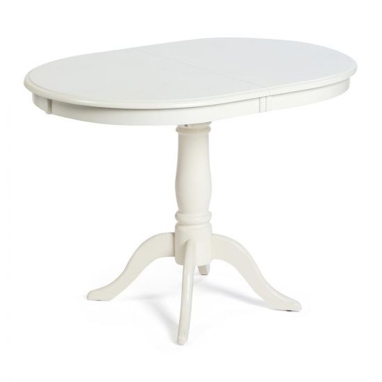 Стол раскладной Solerno (ME-T4EX) дерево гевея-мдф, 70х100+29х75см, pure white (белый 2-1)