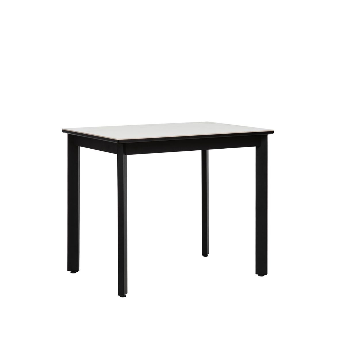 Стол раздвижной Leset Айлин 1Р Чёрный, Белый мрамор