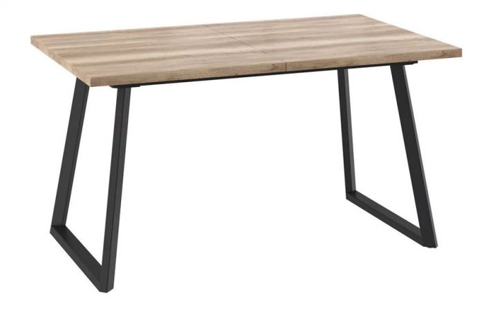 Стол раздвижной Loft-140, 140, 185х85, Дуб каньон, Чёрный
