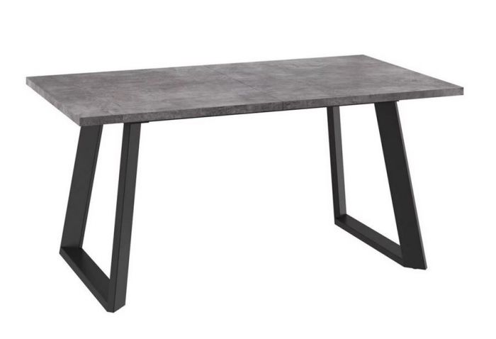 Стол раздвижной Loft Lux-160 | 205 | х90 Дымчатая керамика | Чёрный