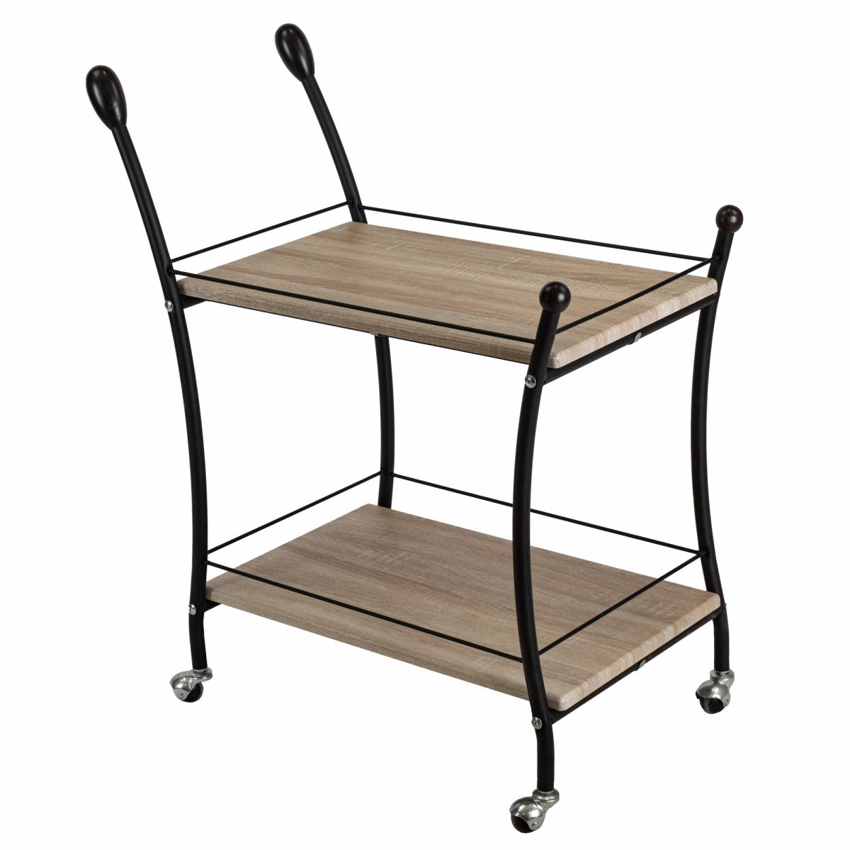 Стол сервировочный Марко дуб сонома-эбеновое дерево-черный