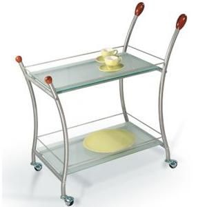 Стол сервировочный Поло металлик- матовое