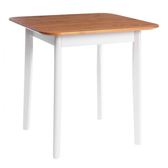 Стол Соната Люкс- Sonata Lux table, 75х75х73 см массив сосны, антик-белый, 75х75х73 см