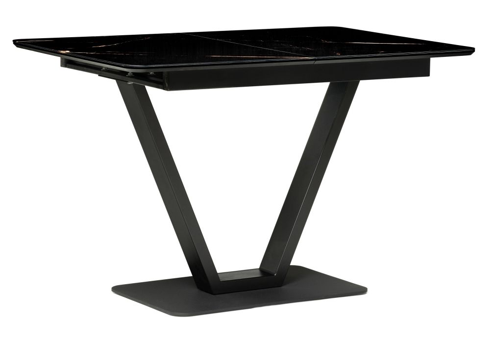 Стол стеклянный Бугун обсидиан - черный