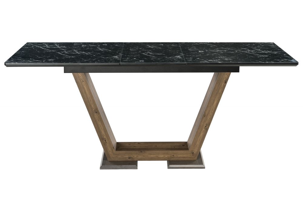 Стол деревянный Иматра мрамор черный - черная шагрень