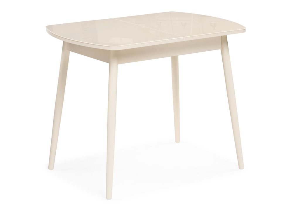 Стол стеклянный Калверт кремовый
