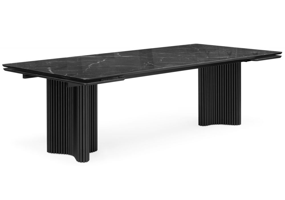 Стол стеклянный Мален 240x110 дарк - черный