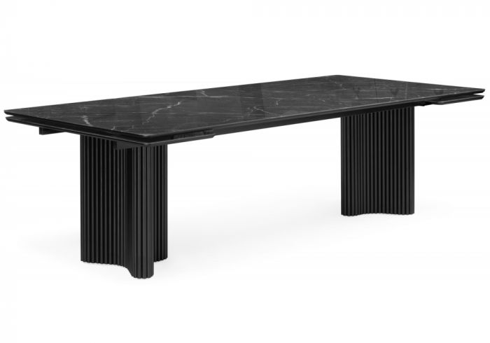 Стол стеклянный Мален 240x110 дарк - черный
