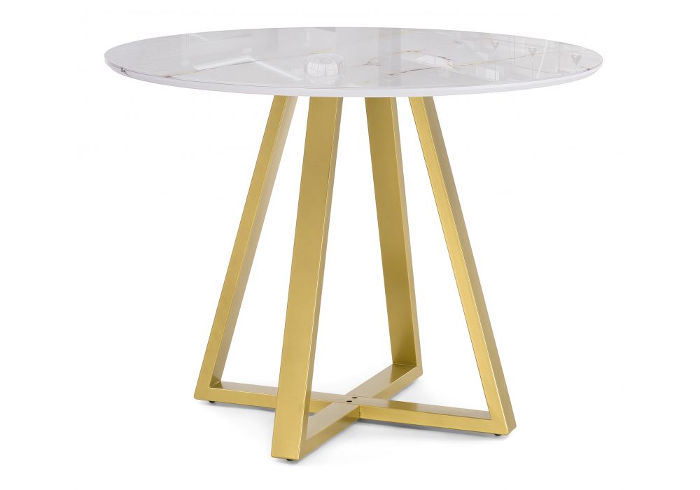 Стол стеклянный Норфолк 100 золото