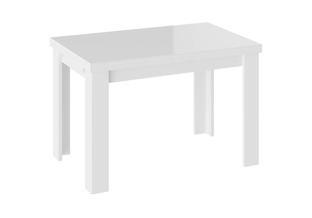 Стол стеклянный Норман тип 1 белый - стекло белый глянец