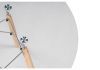 Стол стеклянный PT-151 90х90х76 clear glass - wood - 4