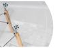 Стол стеклянный PT-151 90х90х76 clear glass - wood - 8