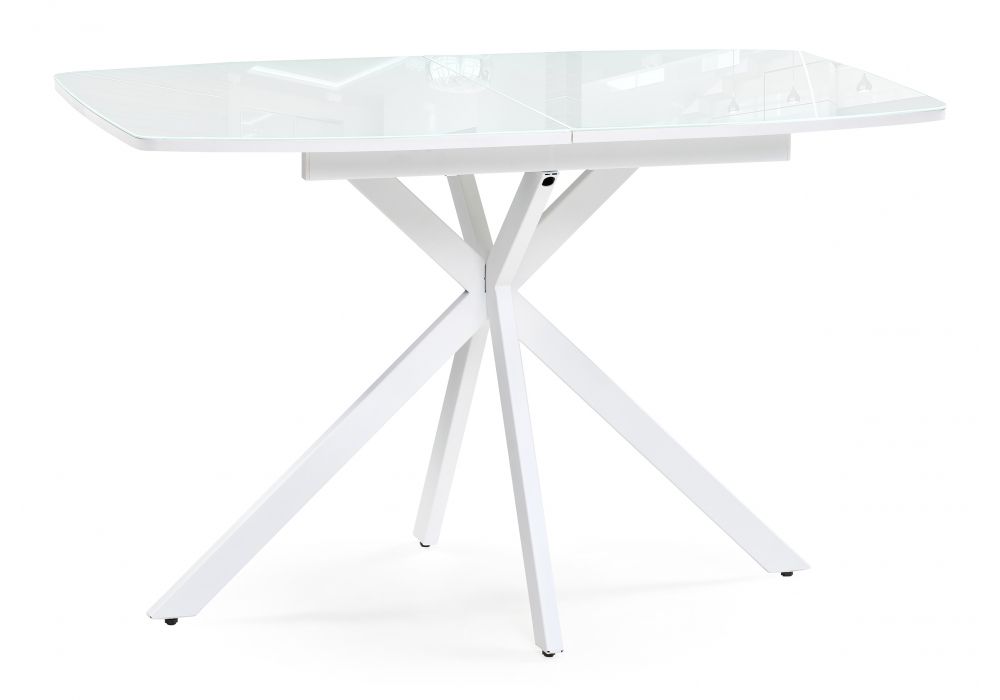 Стол стеклянный Тамаса 120(150)х70х76 белый