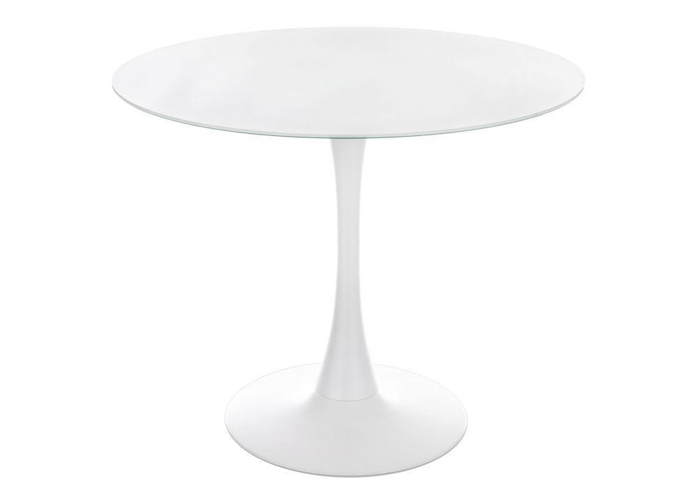 Стол стеклянный Tulip 90 super white glass