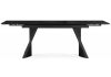 Стол стеклянный Вейв 140(200)х80 черный мрамор - черный - 4