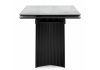 Стол стеклянный Вейв 140(200)х80 кристл белый мрамор - черный - 3