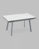Стол Тайл 140-200, 85, 75 столешница Snow white подстолье металл серый - 6