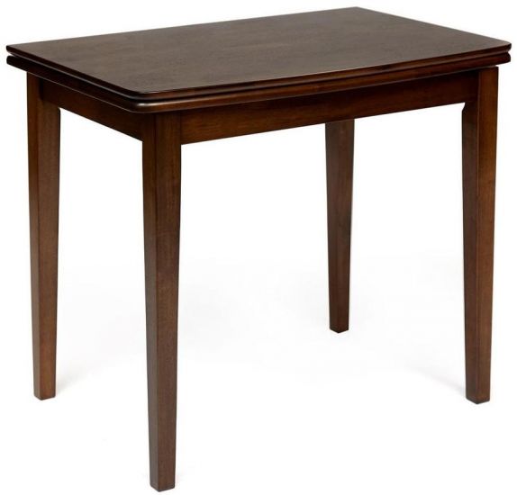 Стол TEODORO (mod. F-SHR3624RD W4) дерево гевея-мдф, 60x90(90x120)x76см, walnut (орех)