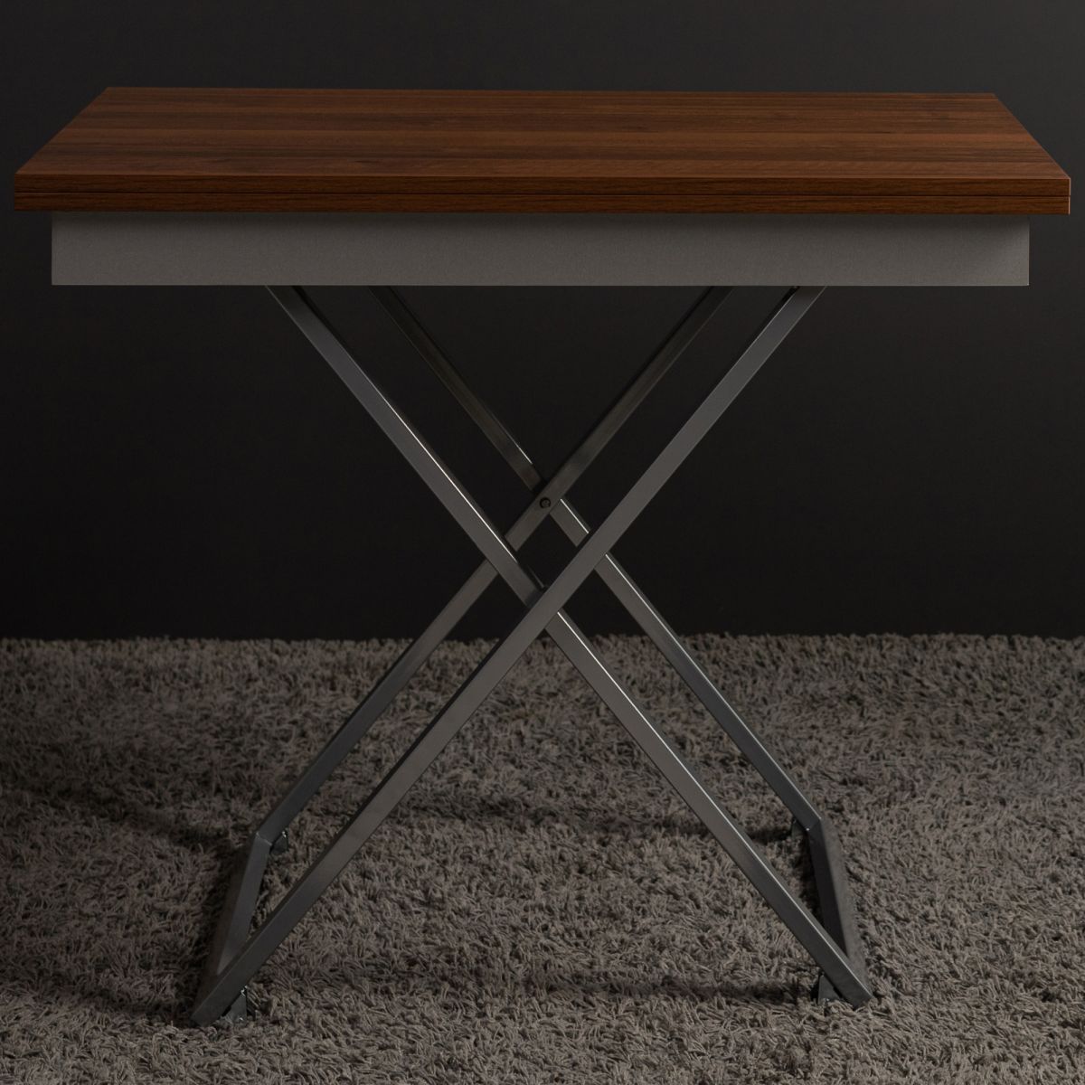 Стол-трансформер Левмар Apollo D44-S59 миланский орех-серебро