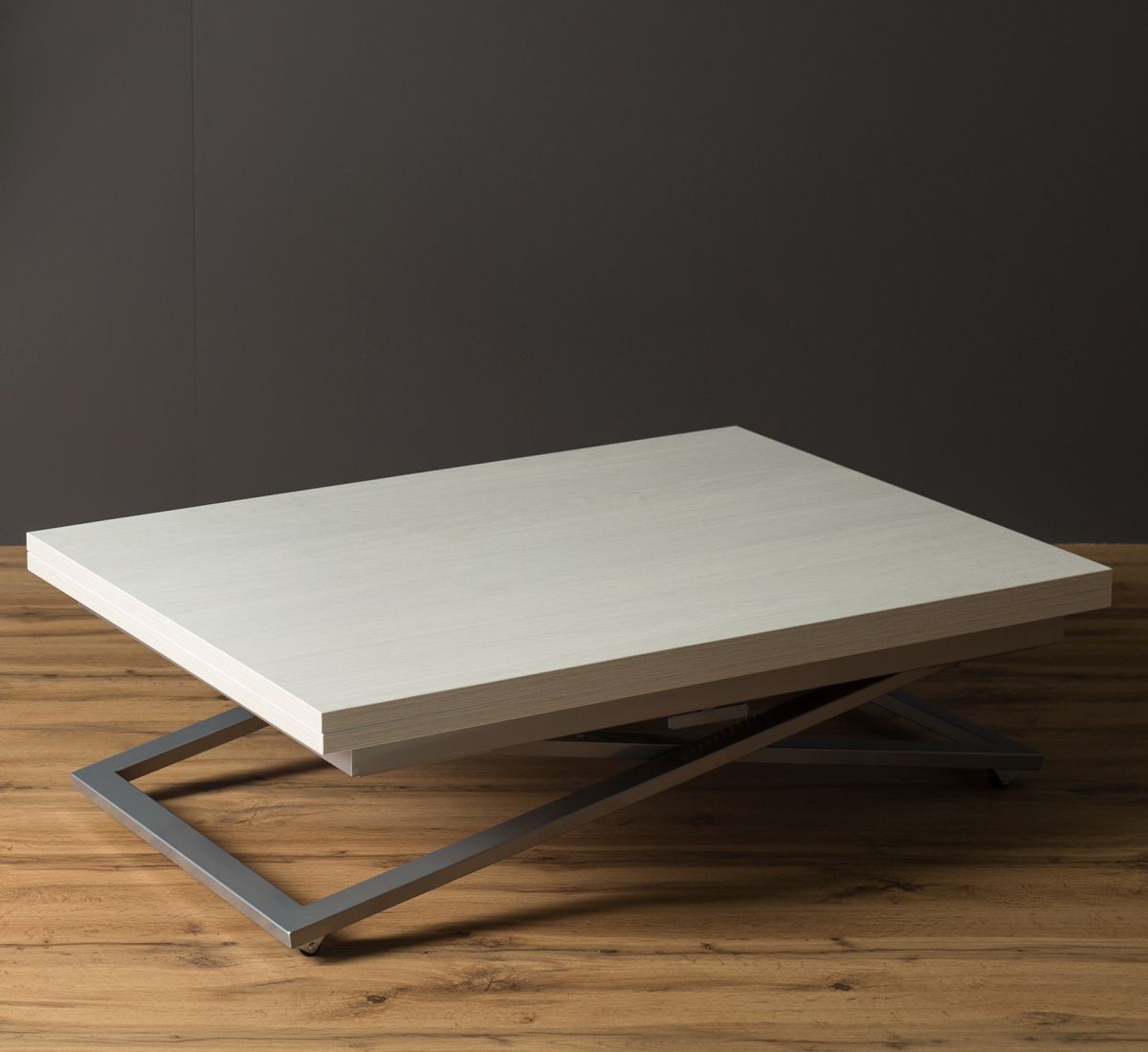 Стол-трансформер Левмар Compact D36-S59 (дуб анкор светлый-серебро)