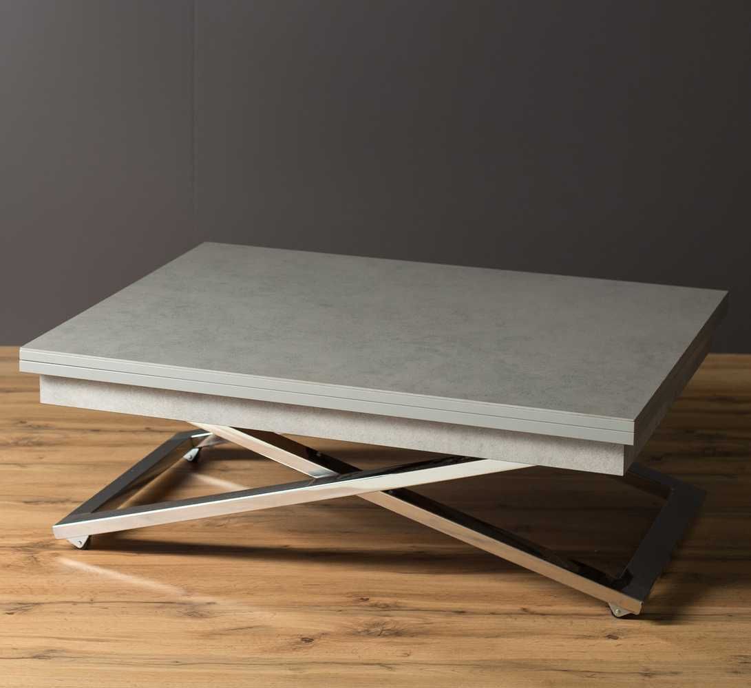 Стол-трансформер Левмар Cross P02-S79 Гриджио-нерж.сталь