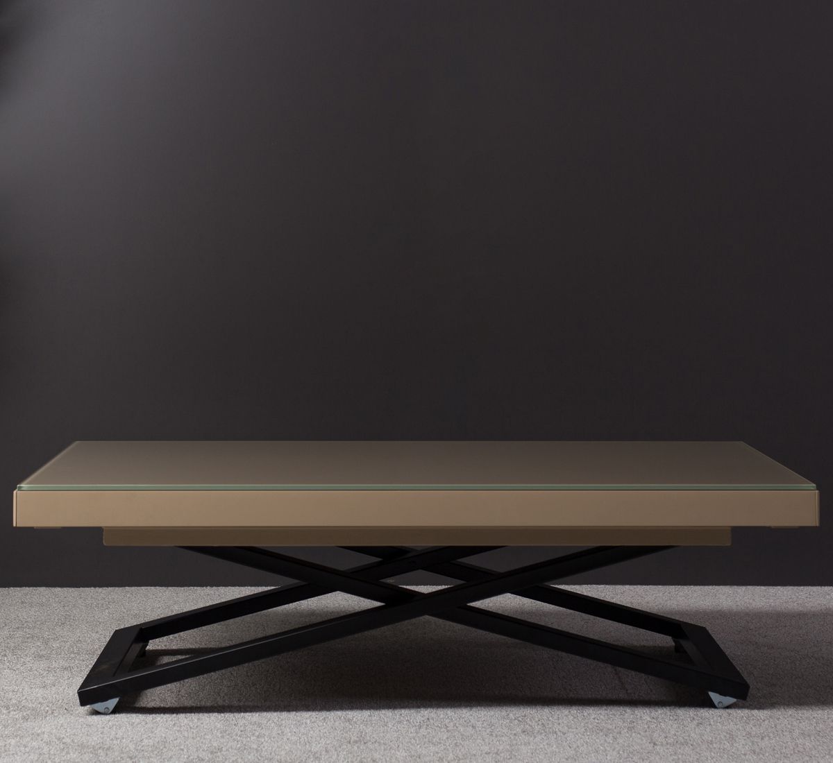 Стол трансформер Левмар Shift V41-S53 (капучино-черные опоры)