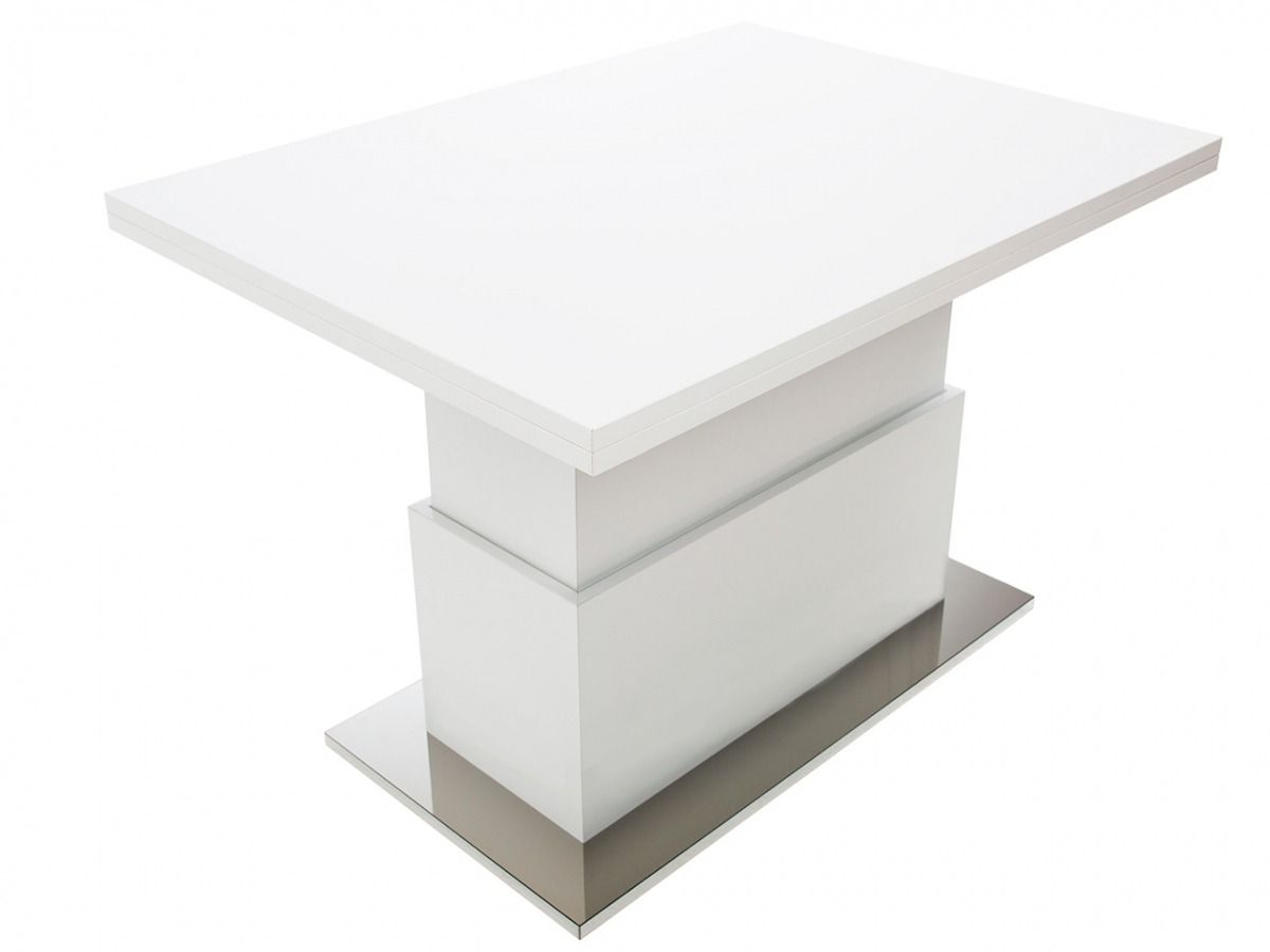 Стол-трансформер Левмар Slide D78-S79 белый- опоры нерж.сталь