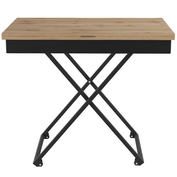 Стол универсальный трансформируемый АНДРЭ Loft ЛДСП дуб вотан-чёрный