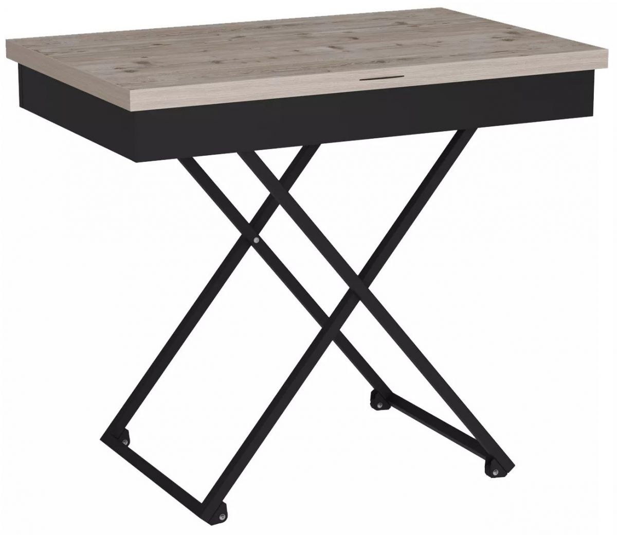 Стол универсальный трансформируемый Калифорния АНДРЭ Loft ЛДСП винтаж-черный