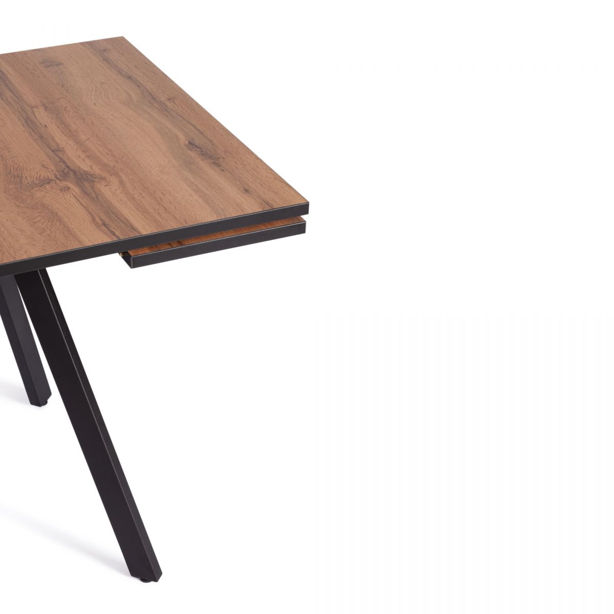 Стол VIGO ЛДСП-HPL-металл, 120 x 80 x 30 х 30 х 75 см, Дуб Вотан-чёрный