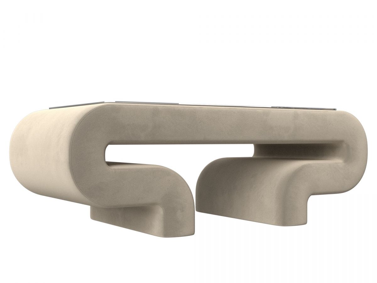 115816 Стол Волна | микровельвет | бежевый