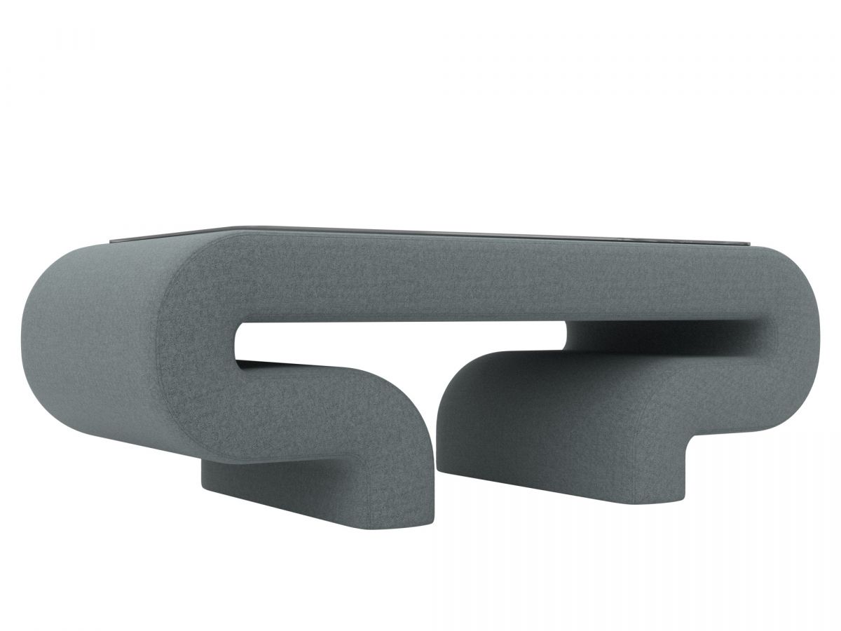 125377 Стол Волна | рогожка | амур серый