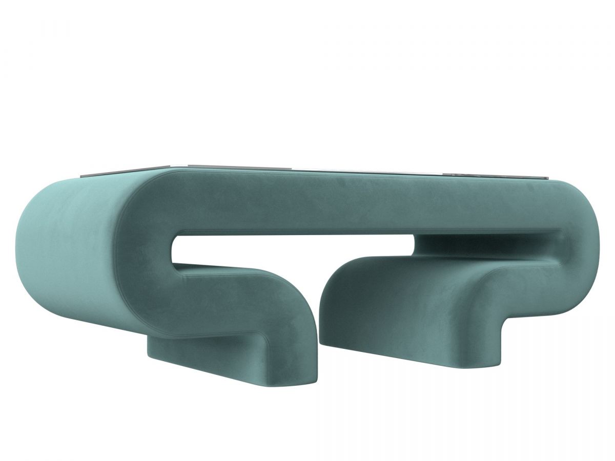 115762 Стол Волна | велюр | бирюзовый