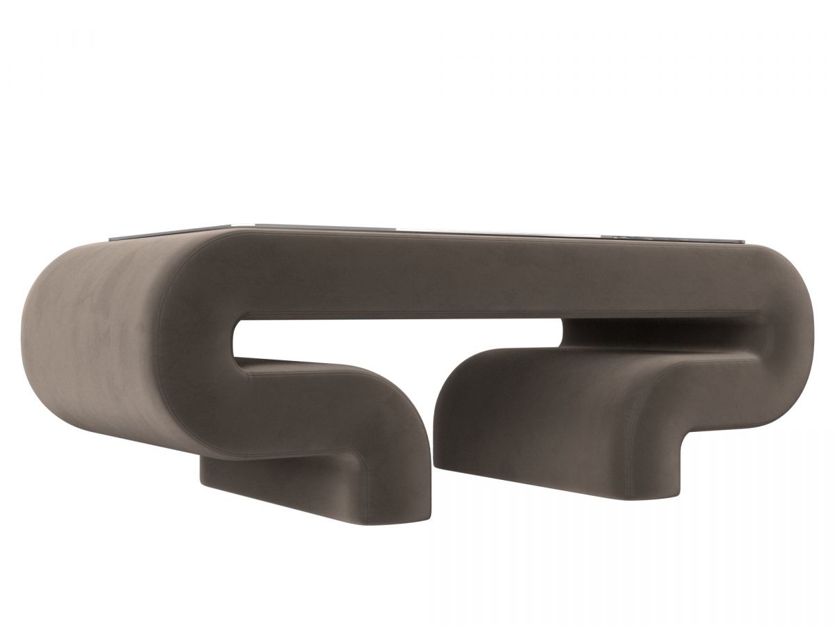 115761 Стол Волна | велюр | коричневый