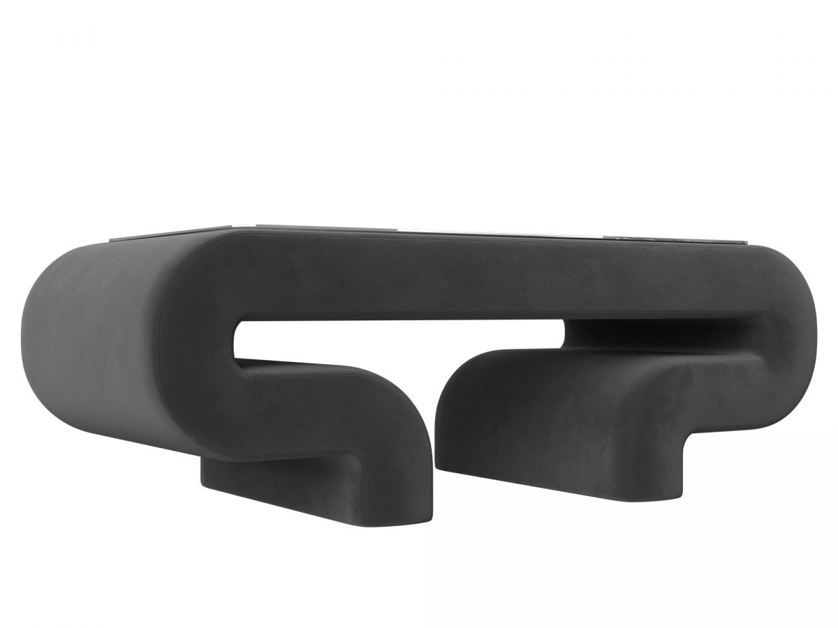 115764 Стол Волна | велюр | серый