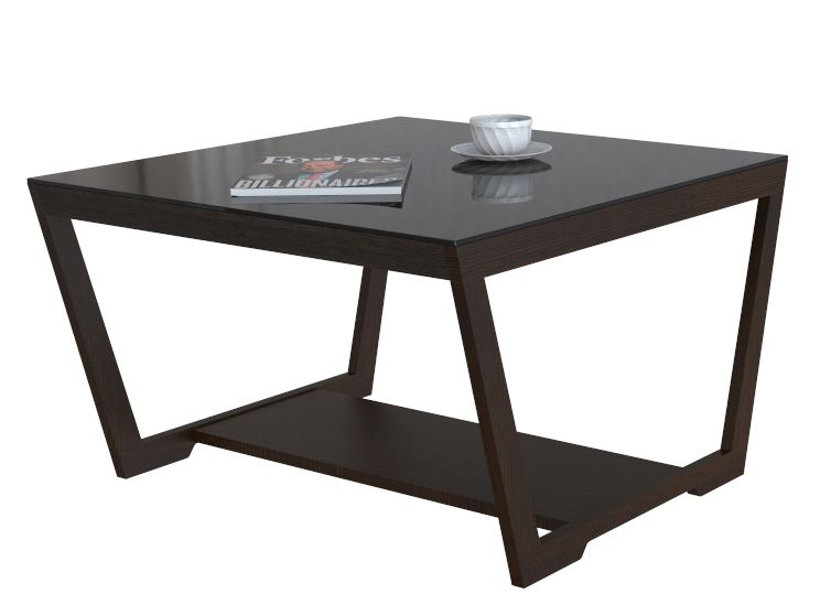 Стол журнальный BeautyStyle 1 венге-стекло черное