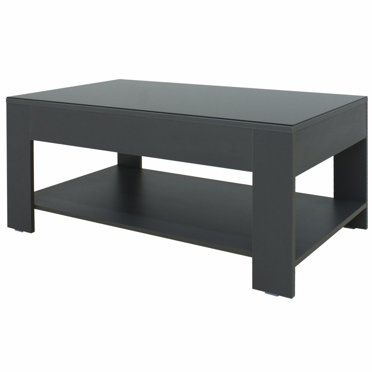 Стол журнальный BeautyStyle 26 графит темный U961-стекло черное