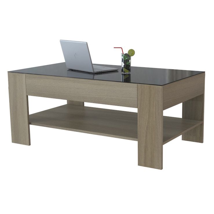 Стол журнальный BeautyStyle 26 венге-стекло белое